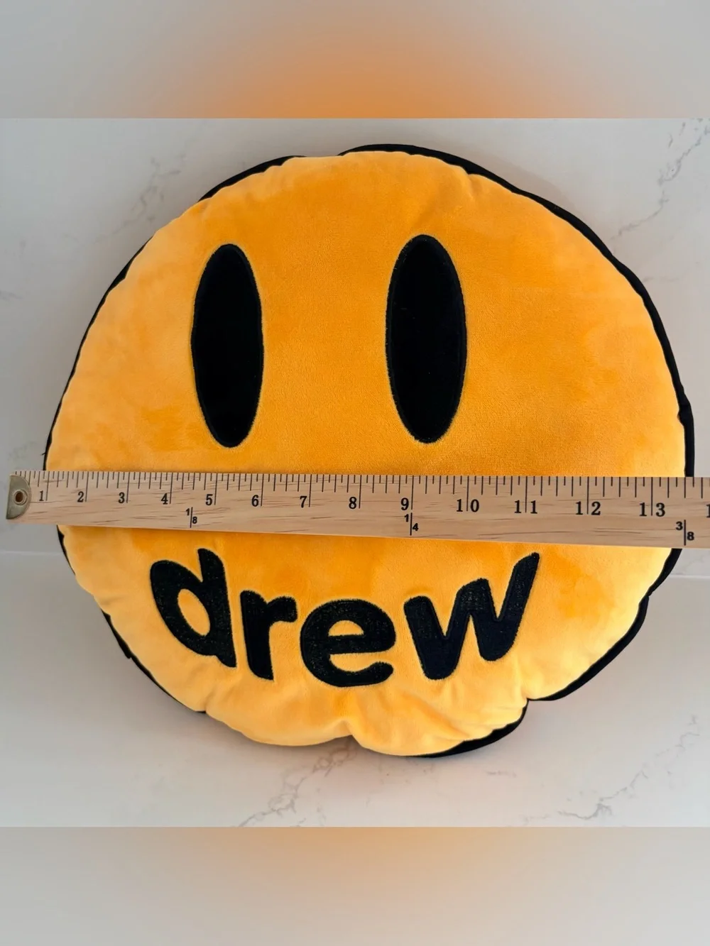 Drew House Justin Bieber Smiley Face Mascot Pillow Yellow - CLEAN